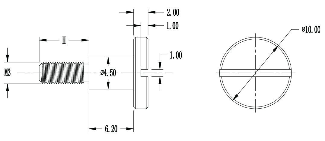 Phase-shifting screw M3